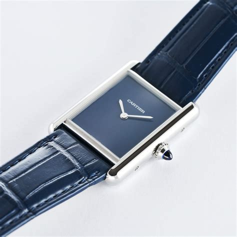 cartier tank must blue